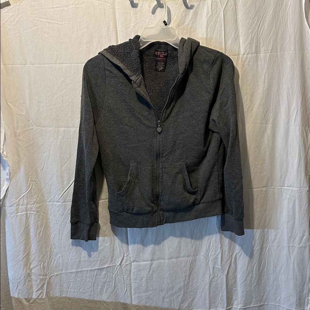 Thrill Charcoal Fleece-Lined Hoodie